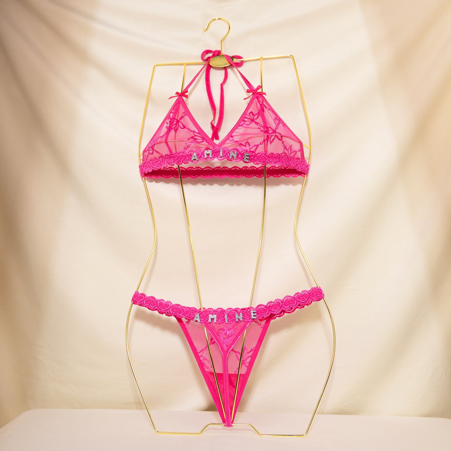 Custom Crystal Name Lingerie Sets, Name Bra, Name Thong, Personalized Name Lingerie Set, Custom Name Lace Thongs, Custom Name G-strings