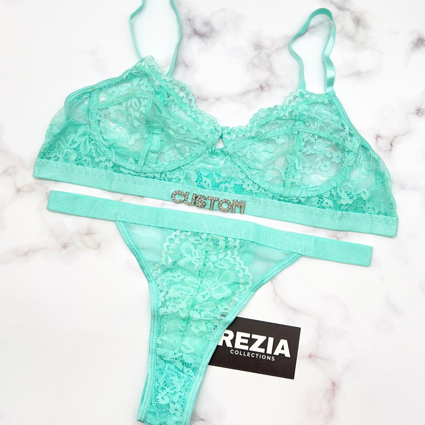 Custom Lingerie Set, Bra and Panty Set, Custom Name Thong, Personalized Thong, Bride Lingerie, Anniversary Gifts for Him