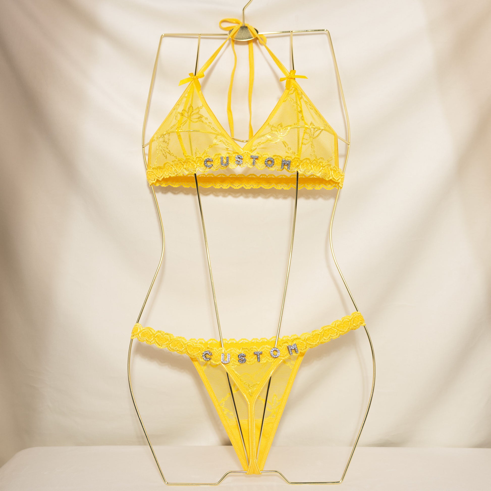 Custom Crystal Name Lingerie Sets, Name Bra, Name Thong, Personalized Name Lingerie Set, Custom Name Lace Thongs, Custom Name G-strings